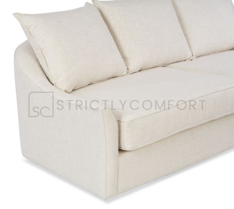 Victoria 4 Seater Sofa featuring Warwick Husk Linen fabric