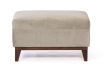 Aurora Ottoman featuring timber base in Wortley fabric