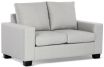 Nova 2 seater single sofa bed featuring Wortley Tekno Silver fabric