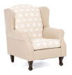 Wing Chair Featuring Patterned fabrics