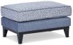 Eden Loose Top Ottoman featuring Warwick - Islington - Denim pattern and Zepel Volt Denim plain with timber base in black