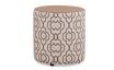 Oslo Round Ottoman featuring patterned fabric