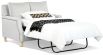 Hampton 2 seater single sofa bed featuring Warwick Vegas Steel fabric with Antique bronze studding