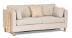 Elwood Queen sofa bed featuring Wortley Maison beige fabric with optional buttons