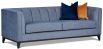 Belmore 3 Seater sofa featuring Wortley Maison Neptune denim blue linen fabric