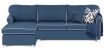 Carmen Modular Sofa bed featuring  Zepel Chaplin Fabric with Contrast Piping
