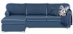 Carmen Modular Sofa bed featuring  Zepel Chaplin Fabric with Contrast Piping