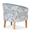 Tub chair featured in Zepel Naturama Sky with Wortley Parterre Off White Sea spray