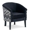 Tub Chair featured in Warwick Galaxy Caviar velvet fabric and zigzag pattern