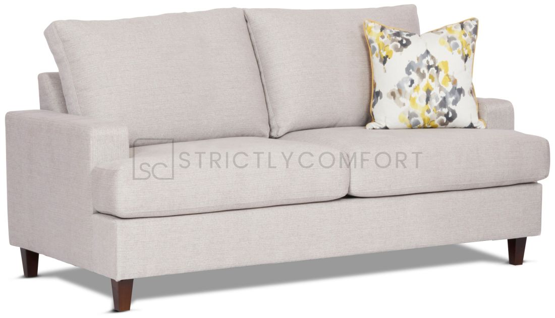 Alora sofa featuring Wortley Tivoli range in light warm grey