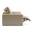 Stressless Emily 2 Seater Reclining Sofa featuring Paloma Fog leather and Oak Wood Arms