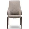 Stressless Large High Back Dining Chair with Arms and D100 Legs