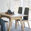 Stressless Chili Dining Chairs with High Back, D100 legs in Paloma Rock Leather and Oak timber