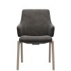 Stressless Large Low Back Dining Chair with Arms and D100 Legs