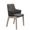 Stressless Large Low Back Dining Chair with Arms and D100 Legs