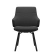 Stressless Large Low Back Dining Chair with Arms and D200 Legs