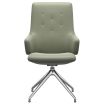 Stressless Large Dining Chair with Arms, High Back and D350 Legs