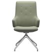 Stressless Large Dining Chair with Arms, High Back and D350 Legs