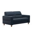 Stressless Fiona Sofa in Paloma Oxford Blue Leather featuring Upholstered Arms