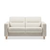 Stressless Fiona 2 Seater Sofa in Clover Light Beige Fabric featuring Upholstered Arms