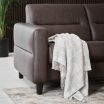 Stressless Fiona Sofa in Paloma Chocolate Leather featuring Upholstered Arms