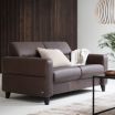 Stressless Fiona Sofa in Paloma Chocolate Leather featuring Upholstered Arms