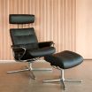 Stressless London Recliner with Cross Base and Adjustable Headrest