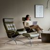 Stressless London Recliner with Adjustable Headrest and Star Base