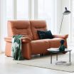 Stressless Mary Reclining Sofa 2 Seater in Paloma Copper Leather featuring Upholstered Arms