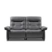 Stressless Mary Reclining Sofa 2 Seater in Paloma Neutral Grey Leather featuring Adjustable Headrest