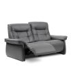 Stressless Mary Reclining Sofa 2 Seater in Paloma Neutral Grey Leather featuring Extendable Footrest