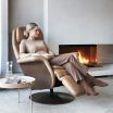 Stressless Sam Recliner with Disc Base and Timber Panels