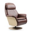 Stressless Sam Recliner with Disc Base and Timber Panels