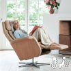 Stressless Sam Recliner in Paloma Sand with Sirius Base
