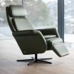 Stressless Sam Recliner in Paloma Shadow Green leather with Sirius Base