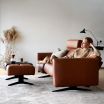 Stressless Stella Ottoman featuring Paloma Copper Leather