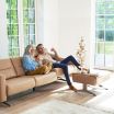 Stressless Stella 3 Seater Sofa, featuring Paloma Sand Leather