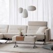 Stressless Stella Ottoman featuring brushed metal legs