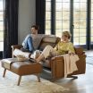 Stressless Stella 2 Seater Sofa featuring Oak Wood Arms