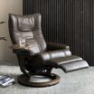 Stressless Wing Recliner Chair with Power Leg and Back Base 