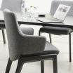 Stressless Large Low Back Dining Chair with Arms and D100 Legs