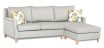 Hampton Modular Featuring Warwick Vegas fabric with Bronze Antique studs
