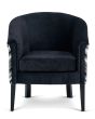 Tub Chair featured in Warwick Galaxy Caviar velvet fabric and zigzag pattern