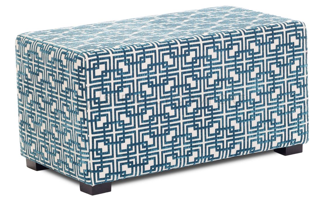 Norway rectangular ottoman with timber legs