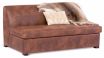 Bronte Armless Sofa Bed featuring faux leather