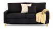 Prada Double Sofabed featuring Wortley Touch Charcoal fabric with Timber Legs