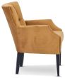 Wellington chair featuring Wortley Glamour velvet range in Dijon gold colour