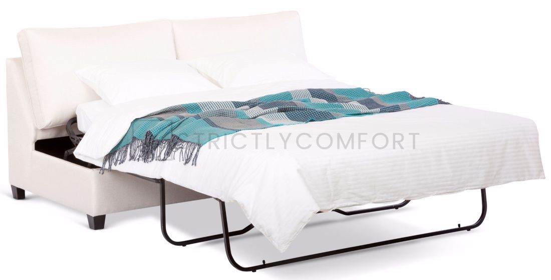 Bailey Armless Queen Sofa Bed featuring spring mattress