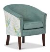 Tub Armchair featuring combination of Warwick fabrics