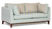 Villa 2.5 seater sofa Featuring Warwick Vegas Duckegg and Pattern fabric complemented with Timber Base